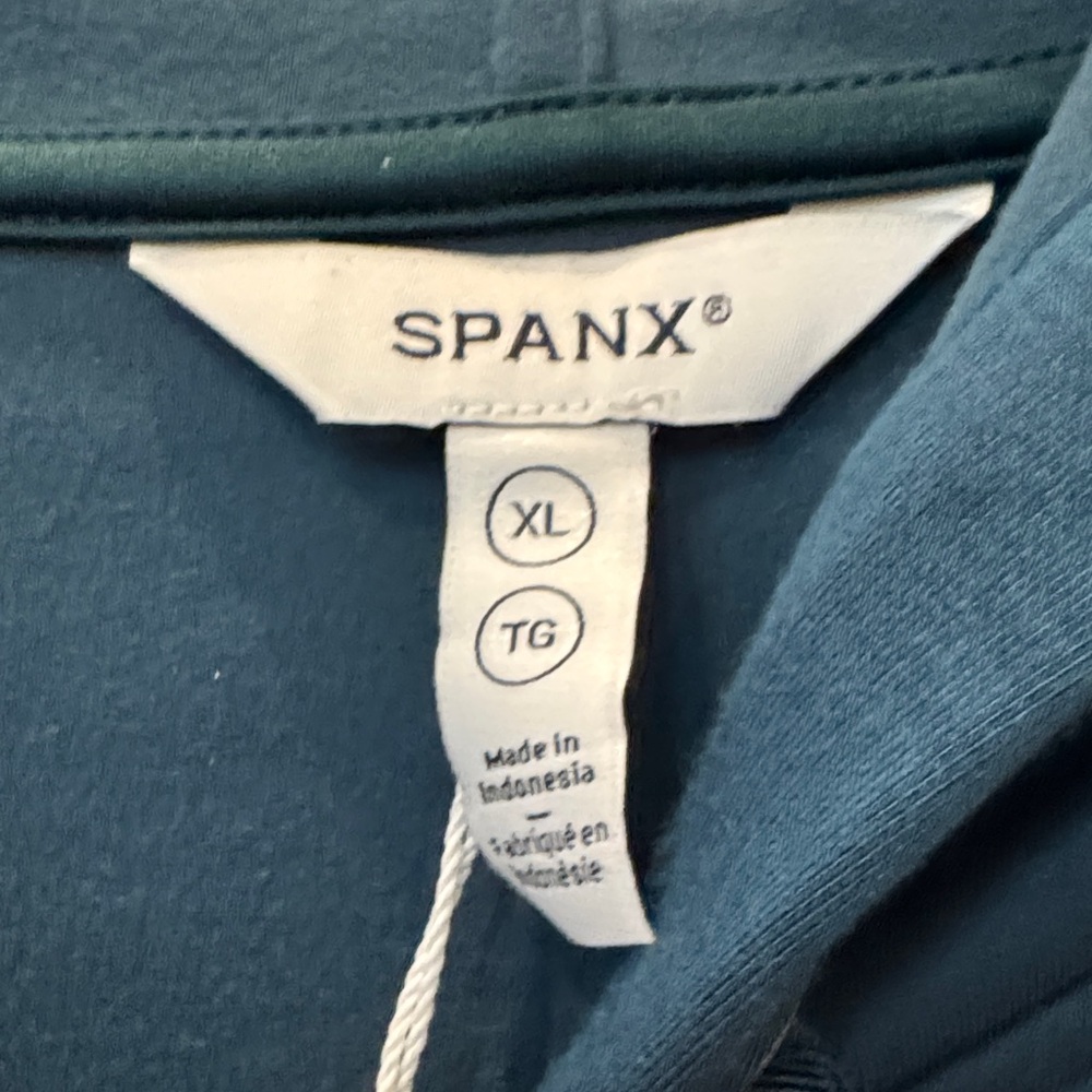 NWT SPANX Air Essentials Brushed Teal Hoodie - Picture 4 of 5